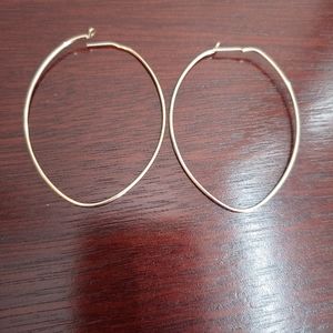 Sterling oval hoops earrings Italy